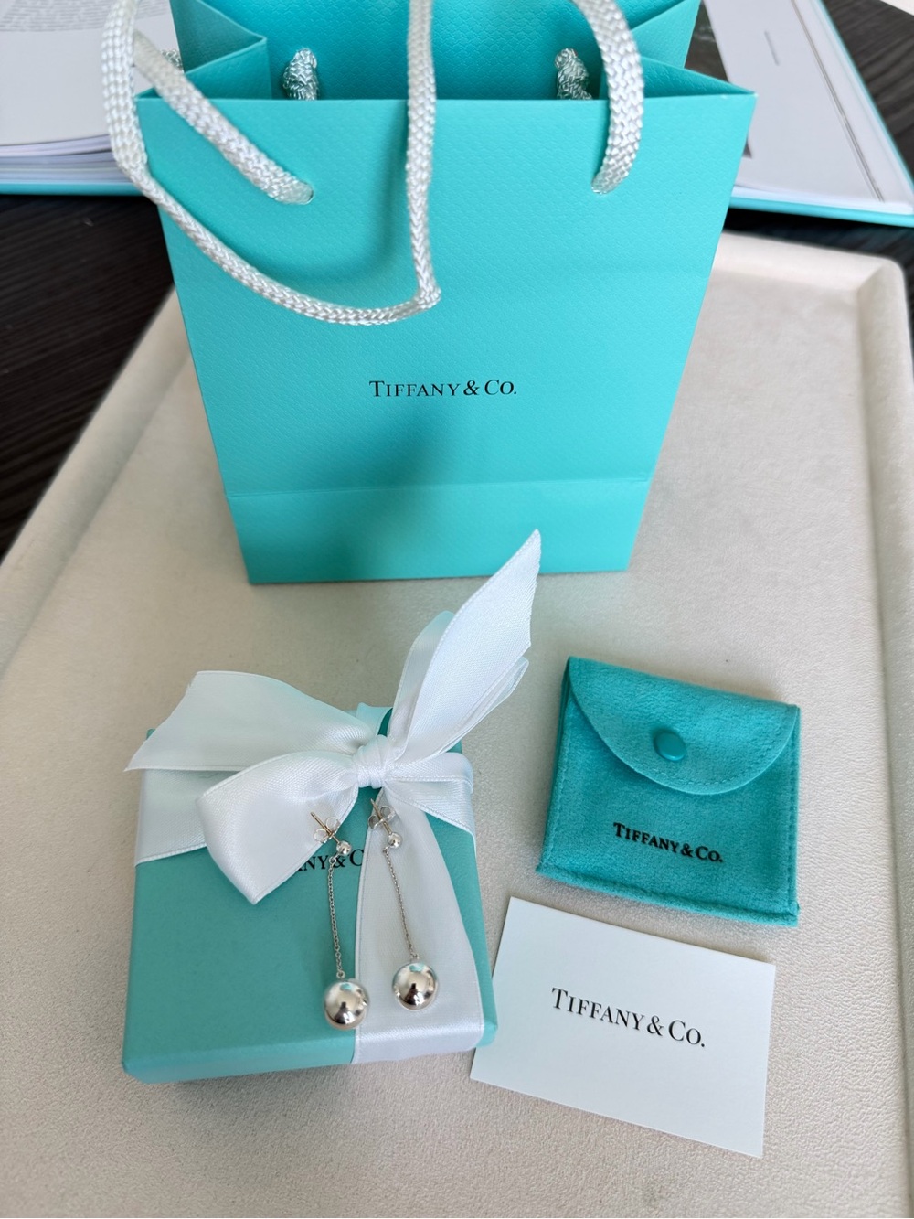 Tiffany & Co. HardWear Ball Drop Earrings Sterling Silver 925 NEW $700 - Picture 13 of 13